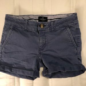blue america eagle stretchy shorts